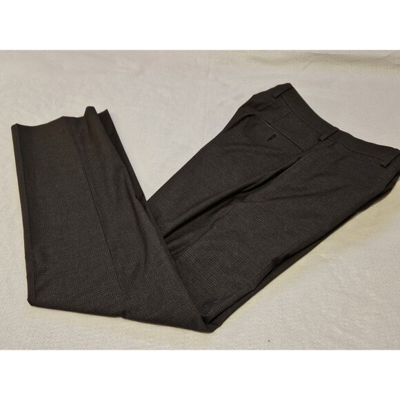 Calvin Klein Trousers Slacks Mens 32x32 Charcoal Flat Front - Picture 1 of 10